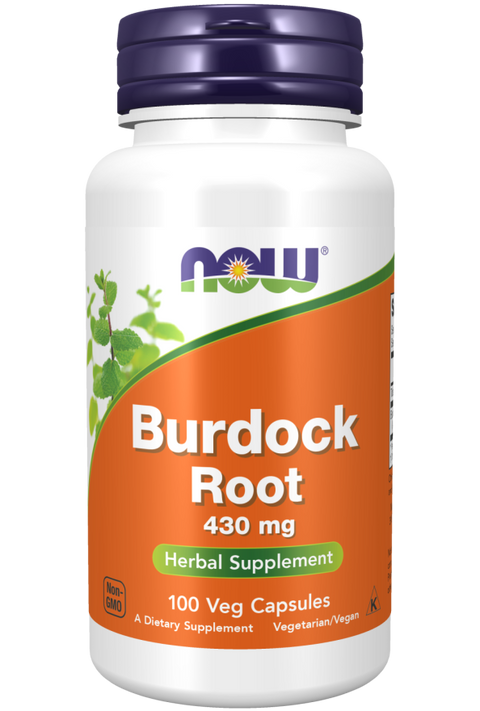 NOW - Burdock Root, 430 mg, 100 Veg Capsules