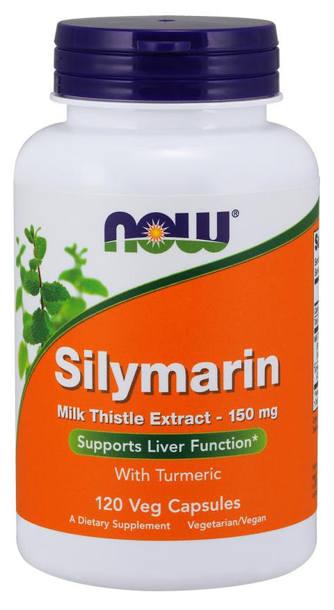 NOW - Silymarin Milk Thistle Extract 150mg, 120 Veg Caps, with Tumeric