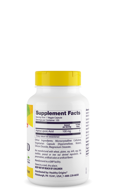 Healthy Origins - Alpha Lipoic Acid, 100mg