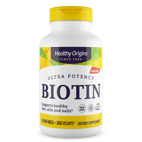 Healthy Origins - Biotin (B7), 10,000mcg