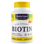 Healthy Origins - Biotin (B7), 5,000mcg