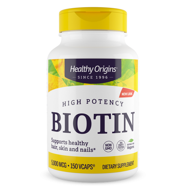 Healthy Origins - Biotin (B7), 5,000mcg