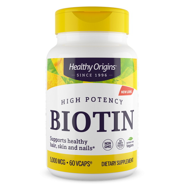 Healthy Origins - Biotin (B7), 5,000mcg