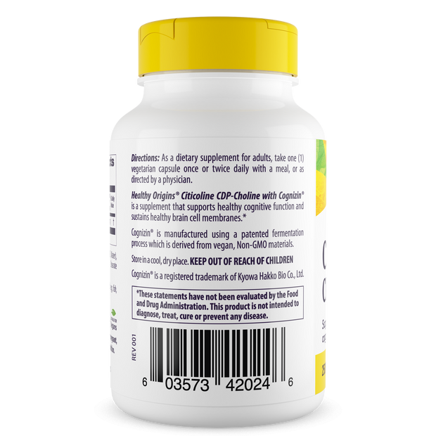 Healthy Origins - Cognizin (Citicoline), 250mg