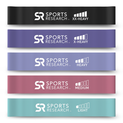 Sports Research - Mini Loop Bands, 5 Colour Variety Pack