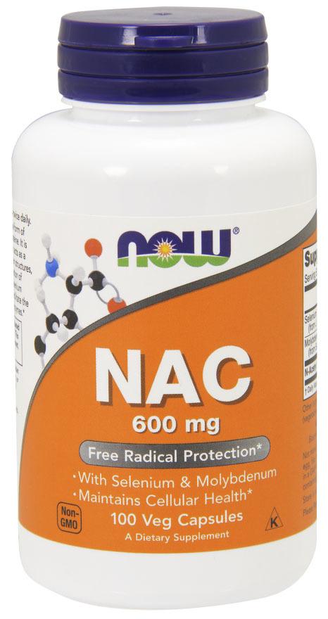 NOW - NAC 600 MG 100 V-Caps, N-Acetyl Crysteine