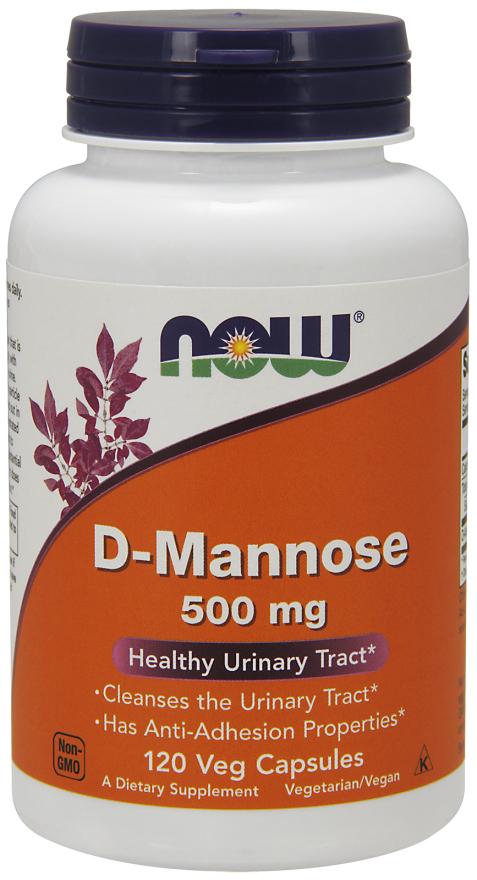 NOW - D-Mannose 500 mg, 120 Veg Caps