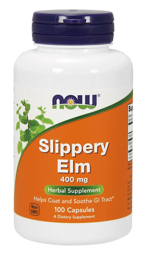 NOW - Slippery Elm 400 mg - 100 Capsules