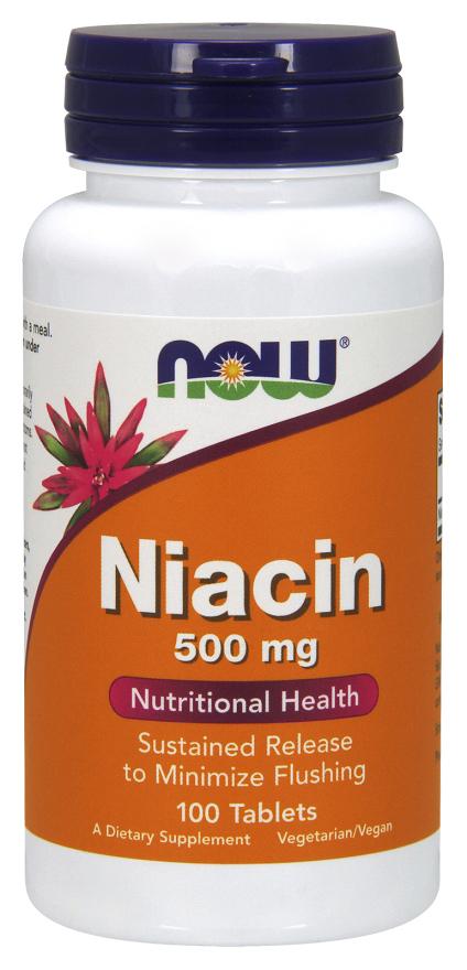 NOW - Niacin 500 mg, 100 Caps