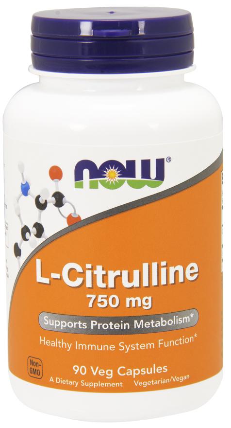 NOW - L-Citrulline 750 mg, 90 Veg Caps