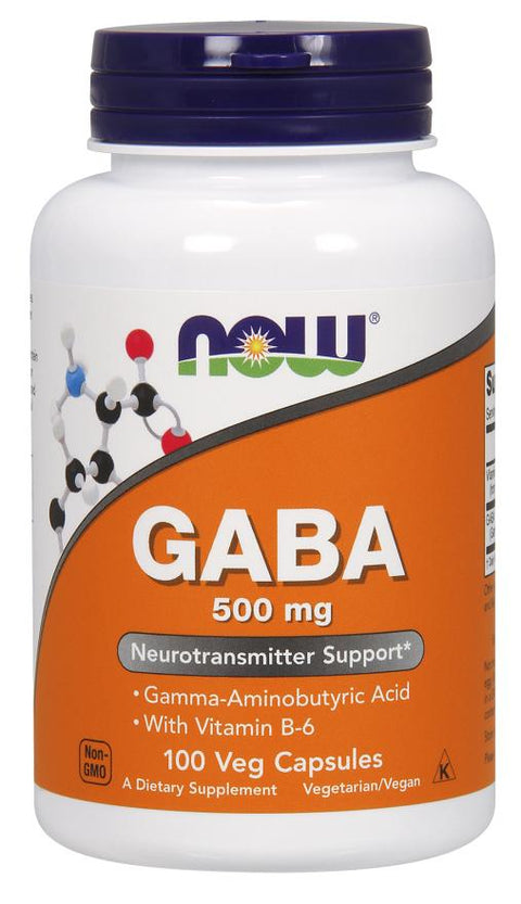 NOW - GABA 500 mg, 100 Veg Caps