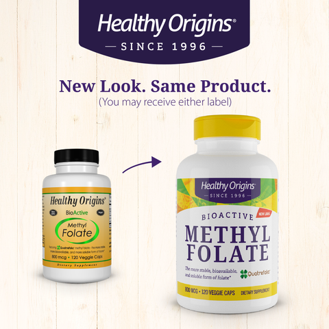 Healthy Origins - Methyl Folate, 800mcg (Featuring Quatrefolic)