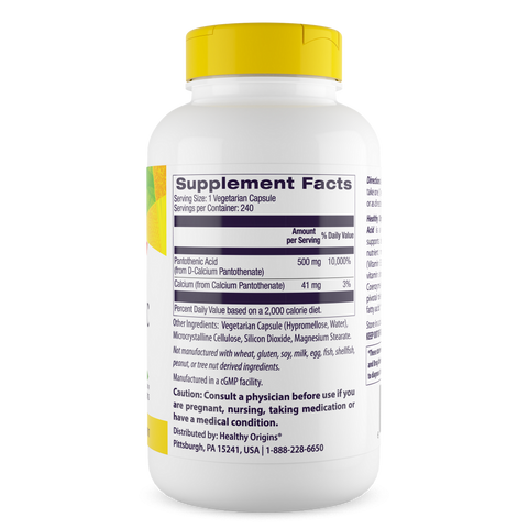 Healthy Origins - Pantothenic Acid 500 mg