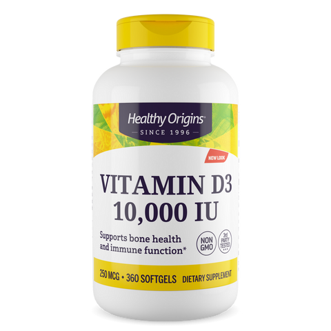 Healthy Origins - Vitamin D3 Gels, 10,000 IU (Lanolin)