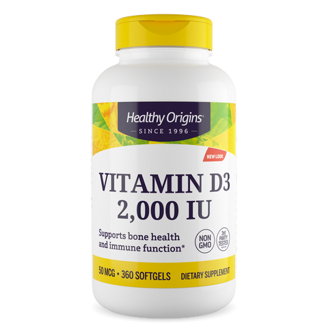 Healthy Origins - Vitamin Dз Gels, 2,000 IU (Lanolin)