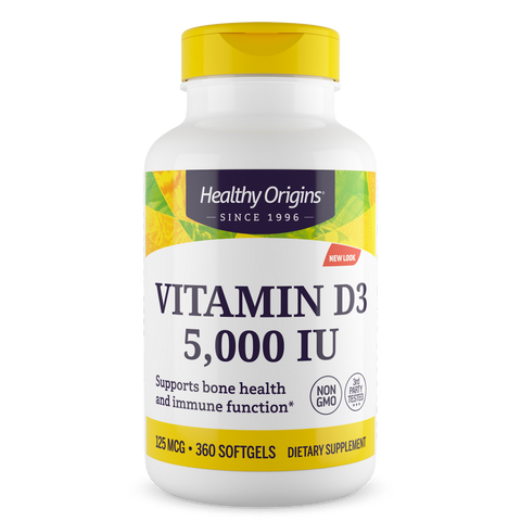 Healthy Origins - Vitamin Dз Gels, 5,000 IU (Lanolin)