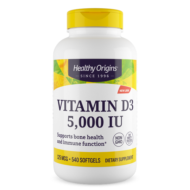 Healthy Origins - Vitamin Dз Gels, 5,000 IU (Lanolin)