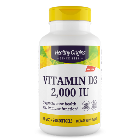 Healthy Origins - Vitamin Dз Gels, 2,000 IU (Lanolin)