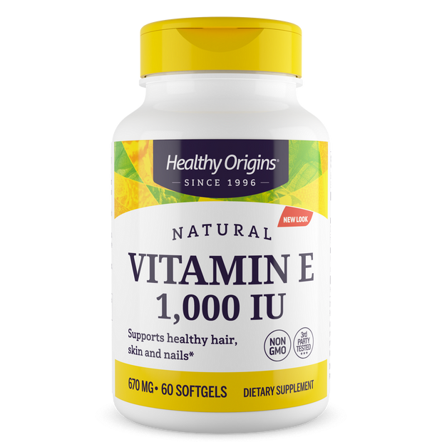 Healthy Origins - Vitamin E, 1000 IU (Natural) Mixed Toco.