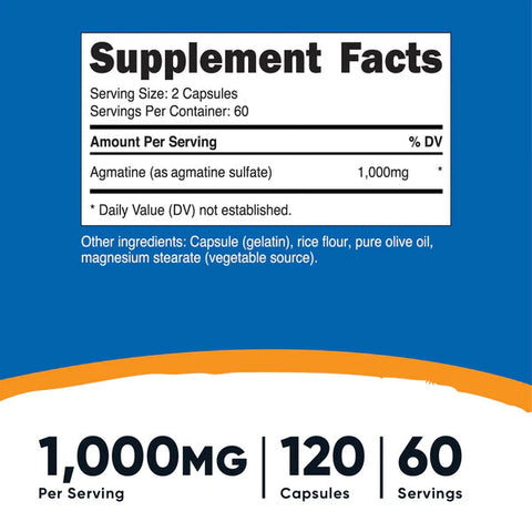 Nutricost - Agmatine Sulfate 1000mg, 120 Caps