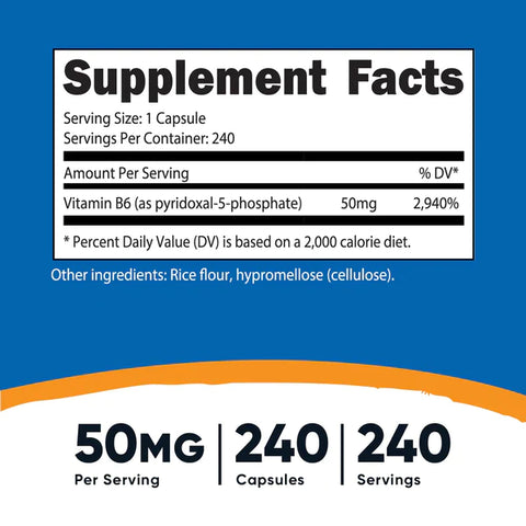 Nutricost - P5P Capsules, 50 MG - 240 Capsules