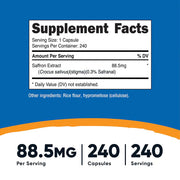 Nutricost - Saffron Extract Capsules, 88.5 MG - 240 Capsules