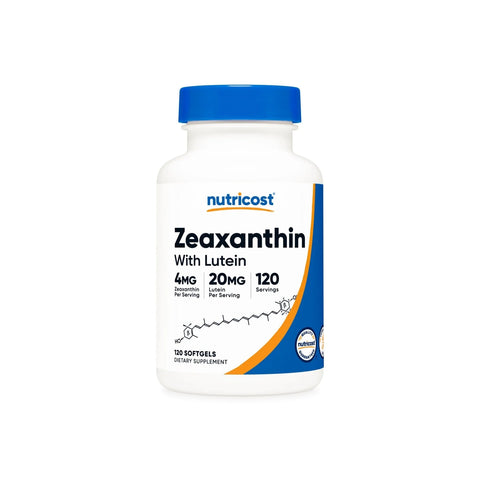 Nutricost - Zeaxanthin with Lutein 20mg, 120 Softgels