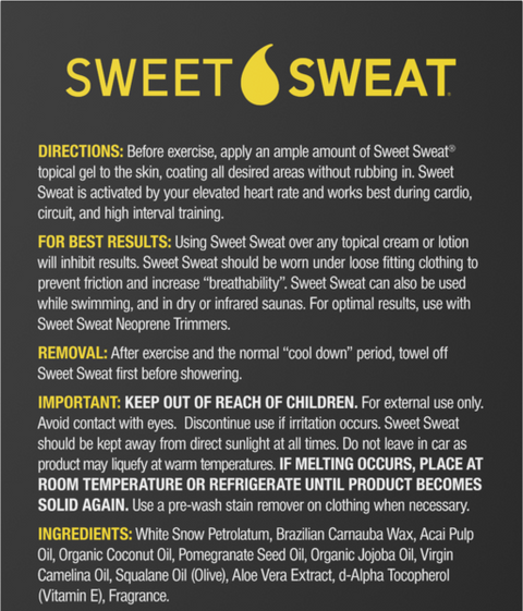 Sports Research - Sweet Sweat Stick, Workout Enhancer, 182g (6.4 oz) - 5 Scents